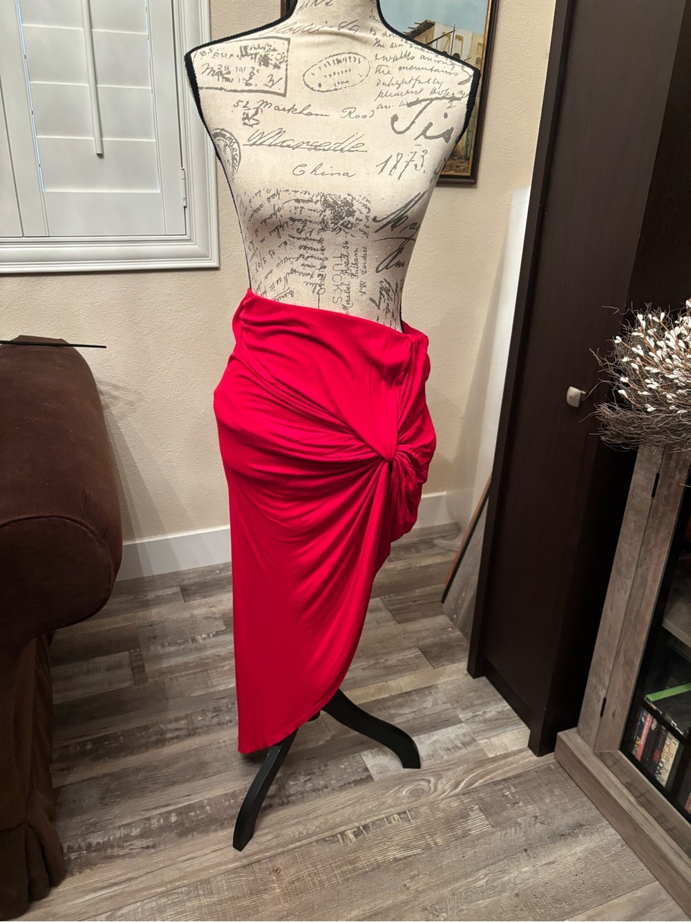 Charlotte Russe Red Knot-Detail Swim Coverup Sarong